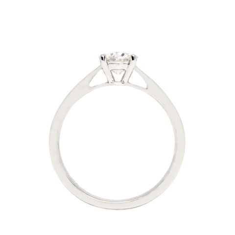 Alicia 0.5 Carat Moissanite 4 Prongs Cathedral