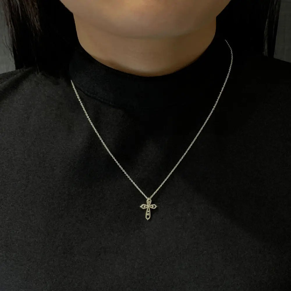 CROCI GIUBILEO 2025 Sterling Silver Cross Necklace (G6) - LeCaine Gems