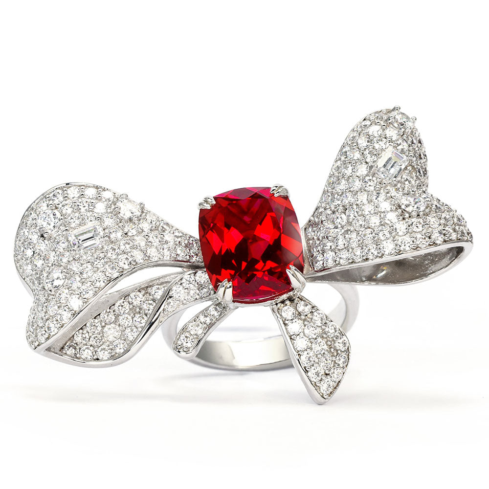 Ruby Ribbon Ring RR-09 | Jewelry Rental - LeCaine Gems