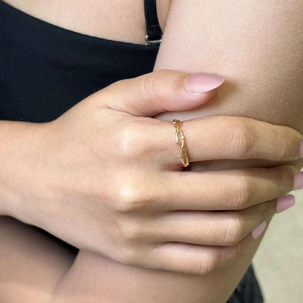 Ivy Ring in 14K Gold - LeCaine Gems