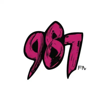 Pink graffiti-style text reading ’98T FM’