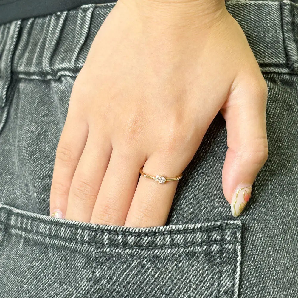 Luna Ring in 14K Gold - LeCaine Gems