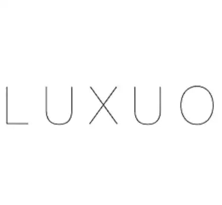 Simple text logo spelling ’LUXUO’ in thin, minimalist letters.