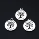 30pcs Silver Color Tree My Family My Love Words Charms Round Tree Pendant Jewelry Making DIY Handmade Craft Accessories A3379