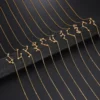 Clear Zircon Constellation Necklace Women Capricorn Libra Aries Leo Virgo Taurus Stainless Steel Horoscope Zodiac Necklaces Gift