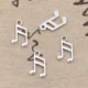 100pcs Charms Lovely Musical Note 13x8mm Antique Silver Color Plated Pendants Making DIY Handmade Tibetan Silver Color Jewelry