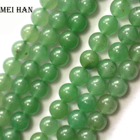 Meihan (Free Shipping) 4 - 10mm Green Aventurine Smooth Round Stones Beads For Bracelet Necklace Jewerly Making Design