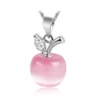 925 Sterling Silver Crystal Apple Elegant Fashion Vintage Link Chain Luxury Quality Fine Jewelry Gift Female Items