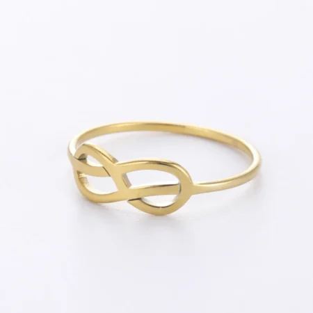 Skyrim Women's Infinity Rings 2025 Trend Stainless Steel Gold Color Finger Ring Fashion Wedding Jewelry Accessories Lover Gift