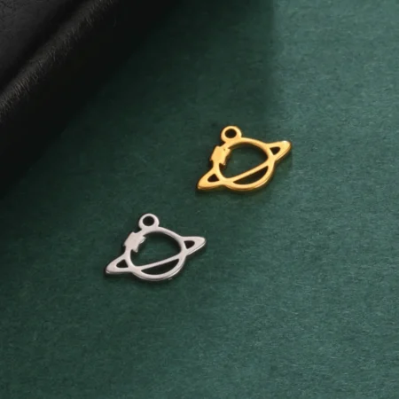 EUEAVAN 10pcs Mini Charm Planet Stainless Steel Charms for Jewelry Making Wholesale Accessories DIY Bracelets Earring 2023 Trend