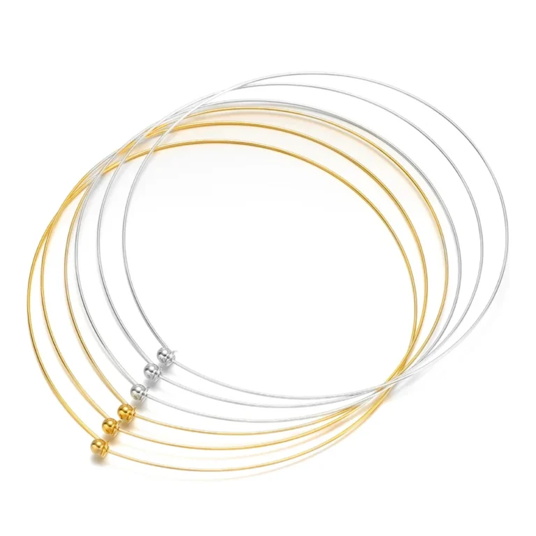 1pc Stainless Steel Gold Color Adjustable Collar Women Classic Choker Necklace Handmade Jewelry Party Gifts 15cm Wholesale