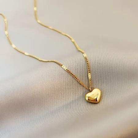 925 Sterling Silver Love Necklace Clavicle Chain 18K Gold Color Necklace For Women Fashion Jewelry Gift