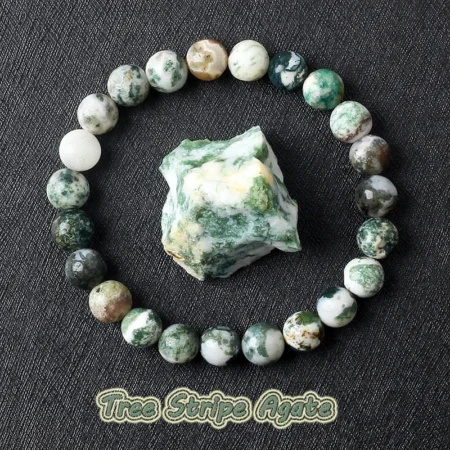 8MM Tree Patterned Agates Beads Bracelet Woman Real Natural Moss Agates Bracelets Man Energy Stones For Healing Fengshui Jewelry