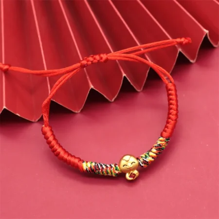 Snake Year Lucky Red Rope Bracelet for Women Men Zodiac Snake Handmade Braided Rope Bracelets Bring Wealth Good Luck Jewelry