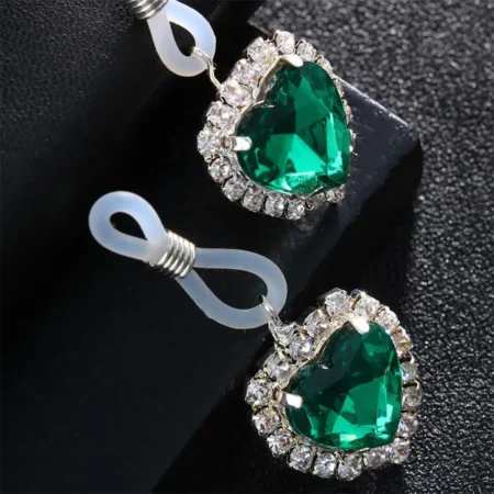 INS 4 Colors Crystal Rhinestone Heart Non-Piercing Nipple Rings Body Jewelry for Women Fake Nipple Clip Ring Dangle Nipple Gift