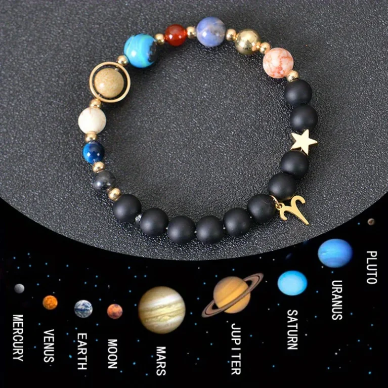Natural stone bracelet 12 zodiac bracelet men tiger eyes stone beaded bangles friendship brother sister gifts ideas