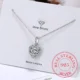 Top Quality 925 Sterling Silver Forever Love Heart Big Single Cz Charm Pendant Necklace Dainty Jewelry for Women Lady Valentine
