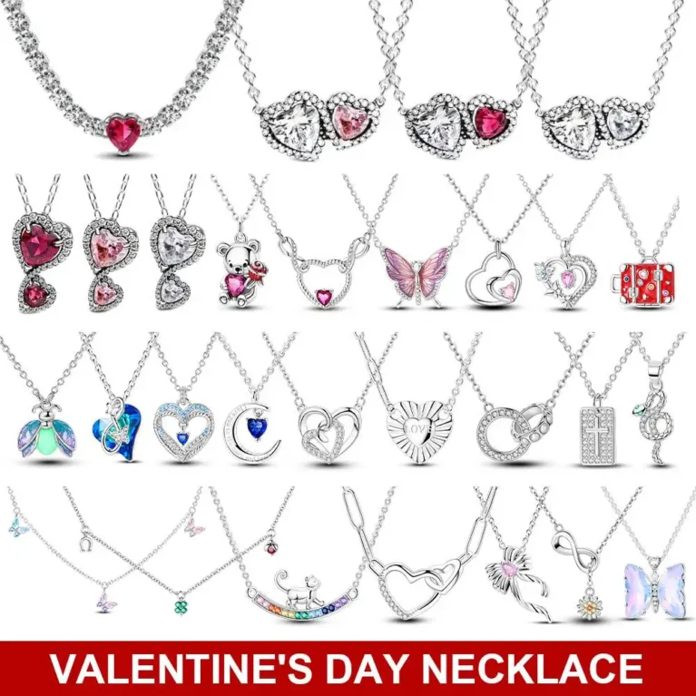 2024 HOT 925 Sterling Silver Heart Necklace Halo Heart Choker Fashionable Luxury Chains Women Jewelry Gift Valentine's Day Gift