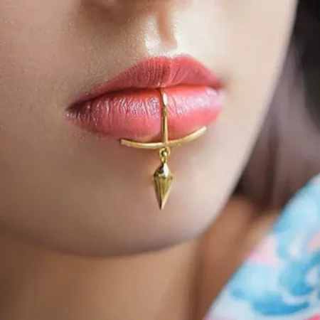 Fake Lip Piercing Jewelry none piercing labret faux lipring stainless steel Lip Cuff lead free nickel free body jewelry