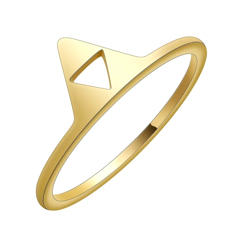 Stainless Steel Triforce Ring Gold Plated Triforce Jewelry Women Dainty Simple Party Accessories
