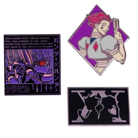 HunterXHunter Zodiacs "Rat" Hunter Kurapika Clown Magician Hisoka MorowGon & Killua Badass Prodigy Pin Anime HxH Brooch