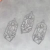 3pcs/Lot Stainless Steel Geometric Crystal Moon Stars Pendant Accessories For Fashion Jewelry Making DIY Handmade Craft