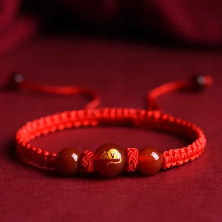 Good Luck 12 Constellation Zodiac Sign Braided Animal Couples Bracelet for Men Women Red Rope Bracelet New Year Jewelry Gift