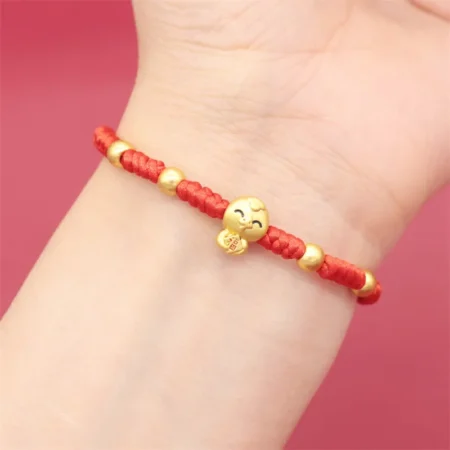 2025 New Year Zodiac Snake Lucky Braided Rope Bracelet for Women Men Elegant Red Rope Bracelet Friendship Amulet Jewelry Gifts
