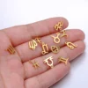 5PCS/Lot Stainless Steel 12 Constellations Charm Pendants Zodiac Sign Charms for Women Bracelet/Earrings/Necklace Jewelry Making