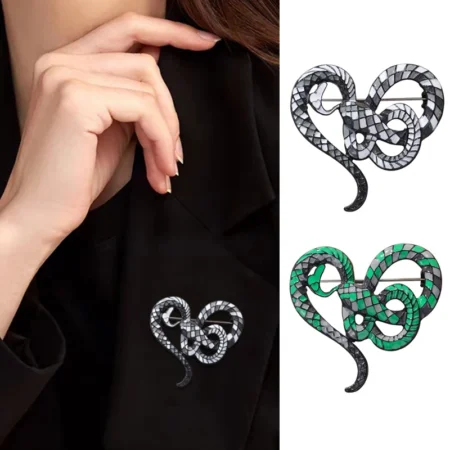 Exquisite Zodiac Snake Brooch Retro Lapel Pins For Women Men Fashion Animal Badge Suit Clothing Jewelry Accessories Gifts