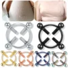 2pcs/lot Steel Round Screw Faux Nipple Clip Rings Sexy Piercing for Women Non Piercing Fake Breast Nail Shield Ring Jewelry Gift