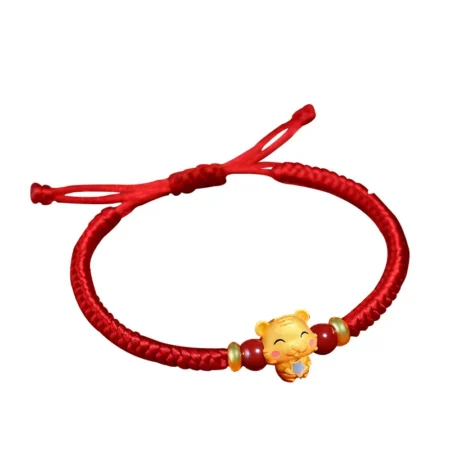 2025 New Year of Snake Red String Bracelet for Women Men 12 Zodiac Snake Charm Chinese Feng Shui Protection Bracelet Red Rope
