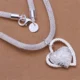 Wholesale 925 Sterling Silver 18 Inch Double Heart Pendant Necklace For Women Fashion Wedding Charm Jewelry