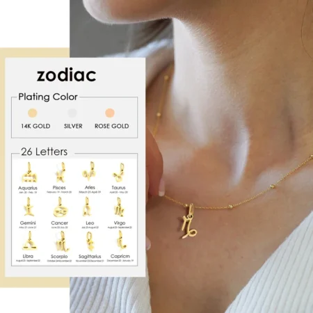 necklace for women Stainless Steel 12 Constellation Pendant Necklace golden zodiac charms jewelry choker collares para mujer2024