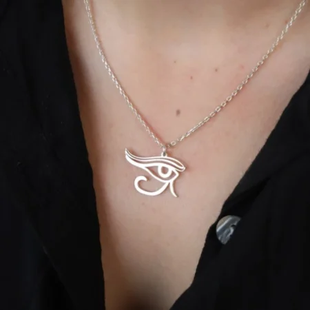 Stainless Steel Necklace Ancient Egypt Symbol Vintage Egyptian Pharaoh Eye of Horus Pendant Necklaces For Women Faith Jewelry