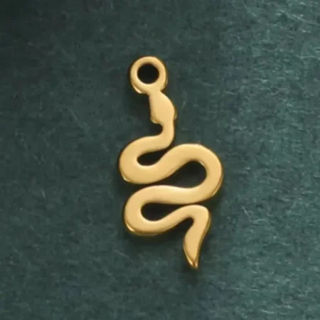 5pcs/lot Fashionable Snake Charm Charm Handmade DIY Accessories Stainless Steel Animal Jewelry Accessories