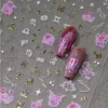 Twelve Constellation Totem Star Moon Pisces Aries Scorpio Gold Silver Stamping 3D Self Adhesive Nail Art Sticker Manicure Decals
